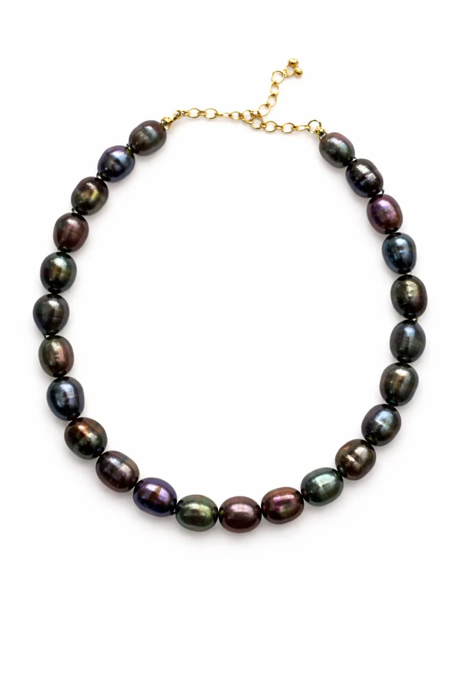 Black Tahiti baroque pearl necklace main image