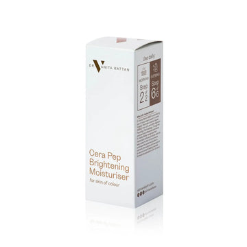 Cera Pep Brightening Moisturiser box packaging by Skincare by Dr.V