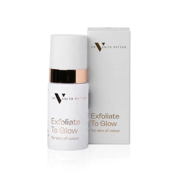 Exfoliate to Glow product bottle and box by Skincare by Dr.V