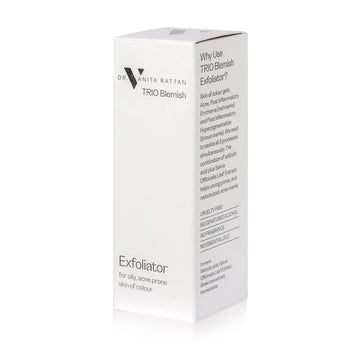 TRIO Blemish Exfoliator box packaging by Skincare by Dr.V
