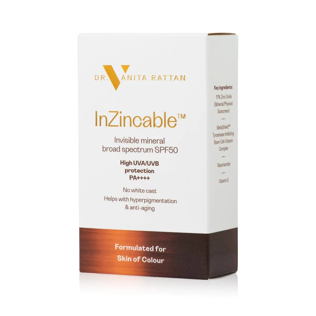 InZincable SPF50 box packaging by Skincare by Dr.V