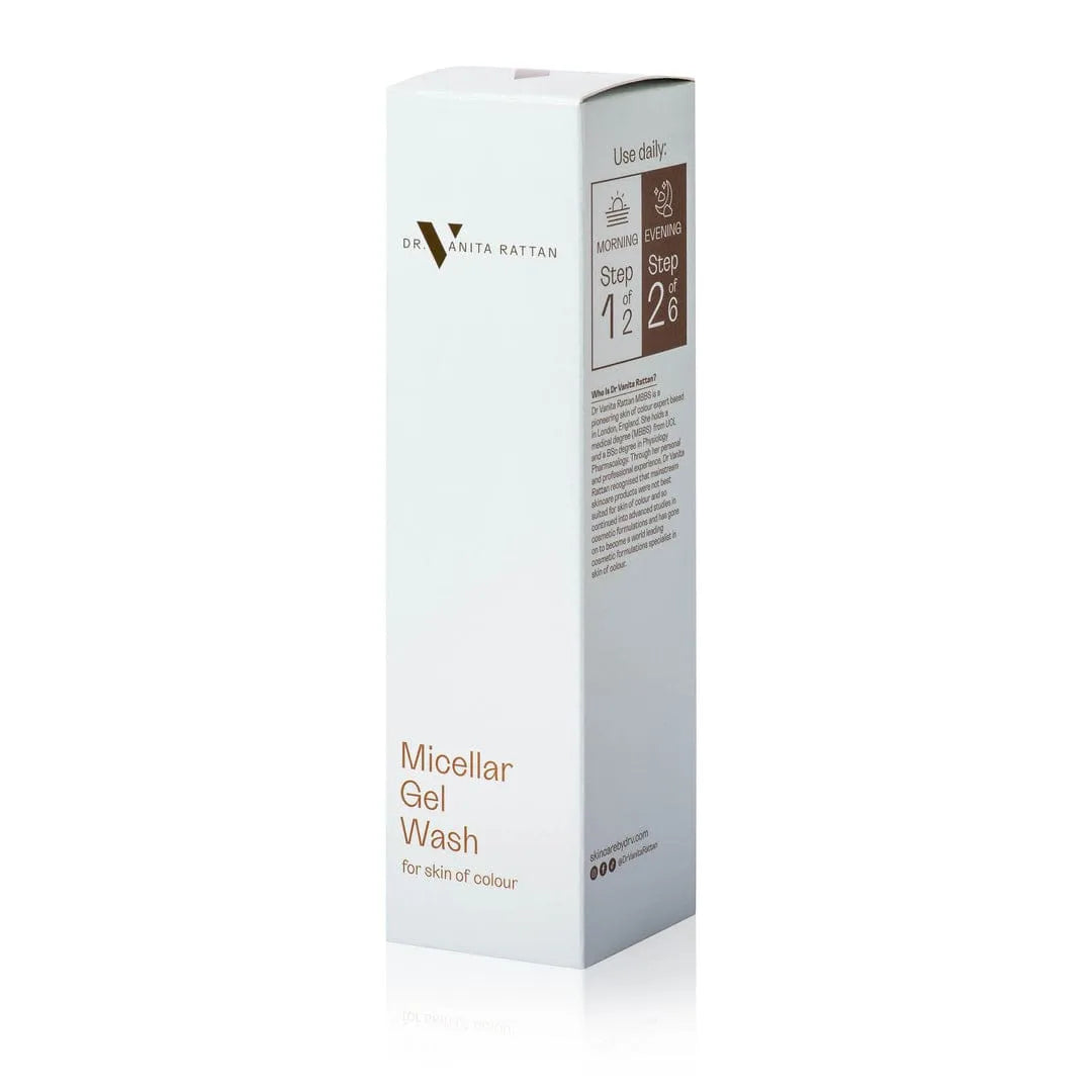 Micellar Gel Wash box packaging by Skincare by Dr.V
