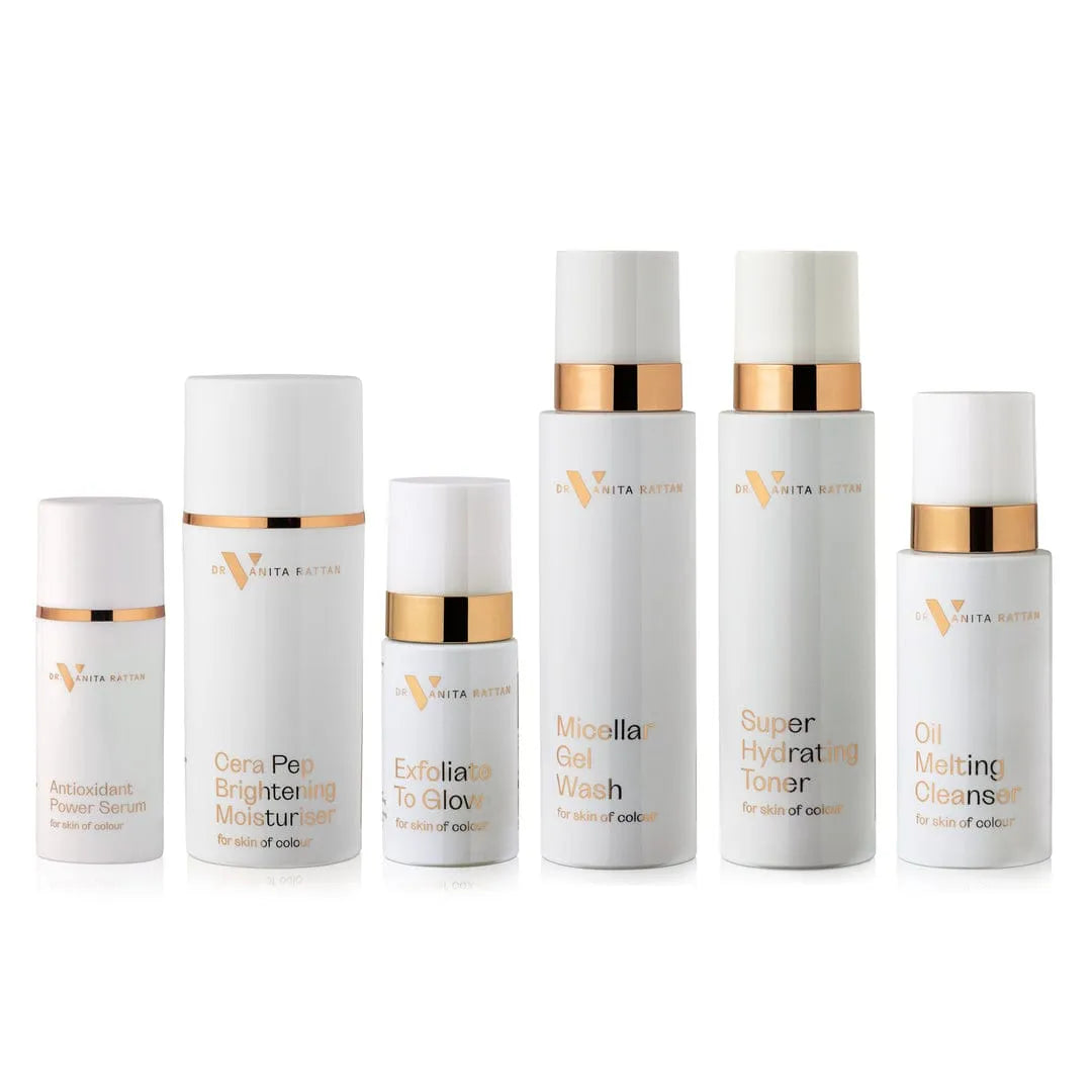 Dr. V Complete Skincare Range product lineup