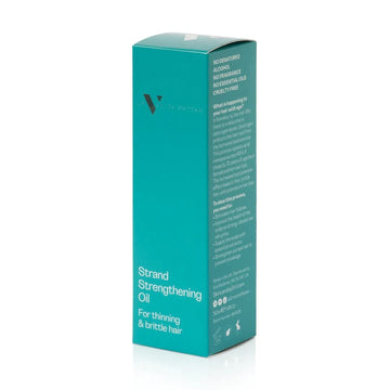 Strand Strengthening Oil box packaging by Skincare by Dr.V