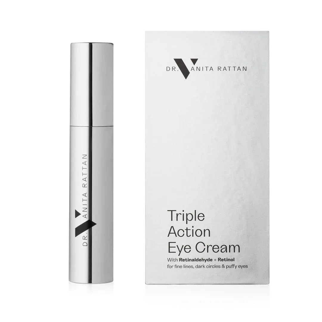 Triple Action Eye Cream product and box by Skincare by Dr.V